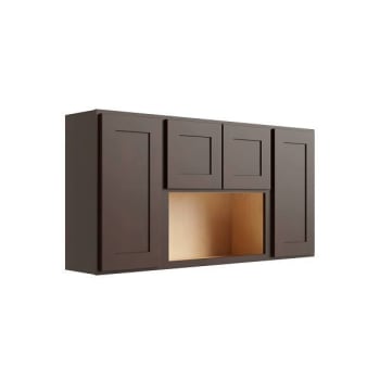 Image for Cnc Cabinetry Luxor 4-Door Wall Cabinet, 60"w X 30"h X 12"d, Shaker Espresso from HD Supply