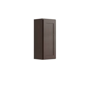 Cnc Cabinetry Luxor 1-Door Wall Cabinet, 12"w X 36"h X 12"d, Shaker Espresso