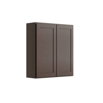 Cnc Cabinetry Luxor 2-Door Wall Cabinet, 27"w X 36"h X 12"d, Shaker Espresso