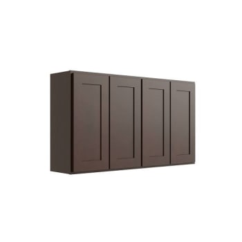 Image for Cnc Cabinetry Luxor 4-Door Wall Cabinet, 54"w X 30"h X 12"d, Shaker Espresso from HD Supply