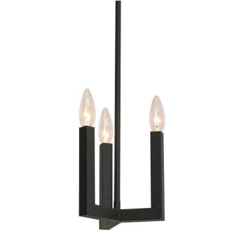 Image for AFX® Grace 7 In. 3-Light Candelabra Base Mini-Pendant Fixture Black 120v from HD Supply