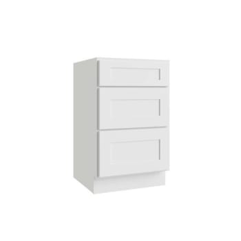 Image for Cnc Cabinetry Luxor 3-Drawer Vanity Base Cabinet, 5-Pc Drawer, 24"w Shaker White from HD Supply