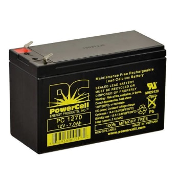 Image for Powercell 12v 7 Ah Battery Sealed Lead Acid Recharge No Spill from HD Supply