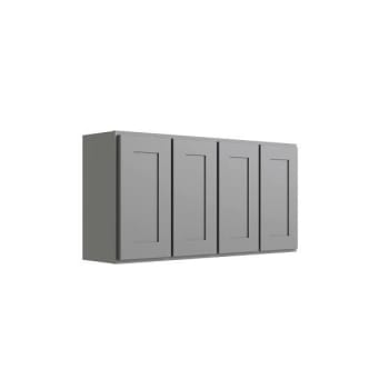 Image for Cnc Cabinetry Luxor 4-Door Wall Cabinet, 48"w X 24"h X 12"d, Shaker Misty Grey from HD Supply