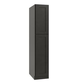 Image for Cnc Cabinetry Utility Cabinet, 4 Pull Out, Left, 18"w X 96"h, Shaker Smoky Grey from HD Supply