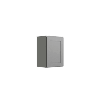 Image for Cnc Cabinetry Luxor 1-Door Wall Cabinet, 15"w X 30"h X 12"d, Shaker Misty Grey from HD Supply