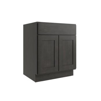Image for Cnc Cabinetry Luxor 2-Door Base Cabinet, 1 Pull Out, 27"w, Shaker Smoky Grey from HD Supply