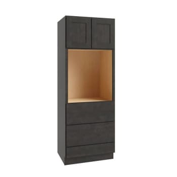 Image for CNC Cabinetry Luxor Single Oven Cabinet, 30"W X 90"H X 24"D, Shaker Smoky Grey from HD Supply