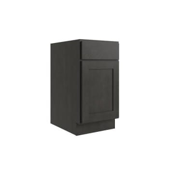 Image for Cnc Cabinetry Luxor 18" Base Cabinet, 1 Pull Out, Left Hinge, Shaker Smoky Grey from HD Supply