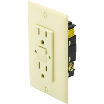 Hubbell® 15 Amp 125 Volt Industrial Tamper-and Weather-Resistant Self-Test GFCI Receptacle (Ivory)