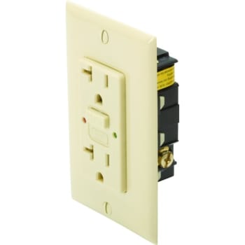 Hubbell® 20 Amp 125 Volt Industrial Tamper-and Weather-Resistant Self-Test GFCI Receptacle (Ivory)