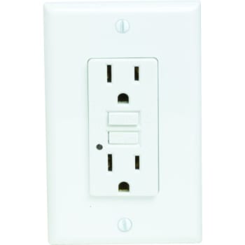 Maintenance Warehouse® 15 Amp 125 Volt Self-Test GFCI Receptacle w/ Back and Side Wired (White)