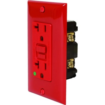 Image for Hubbell® 20 Amp 125 Volt Hospital Grade Tamper-Resistant Self-Test Gfci Receptacle (Red) from HD Supply