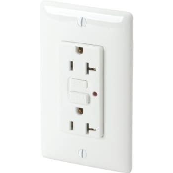 Image for Hubbell® 20 Amp 125 Volt Commercial Self-Test Gfci Receptacle Assembled In Usa (White) from HD Supply