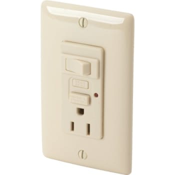 Hubbell® 15 Amp 125 Volt Commercial Self-Test GFCI Receptacle w/ Single-Pole (Ivory)