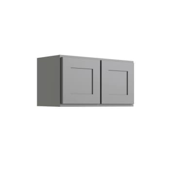 Cnc Cabinetry Luxor 2-Door Wall Cabinet, 33"w X 18"h X 12"d, Shaker Misty Grey