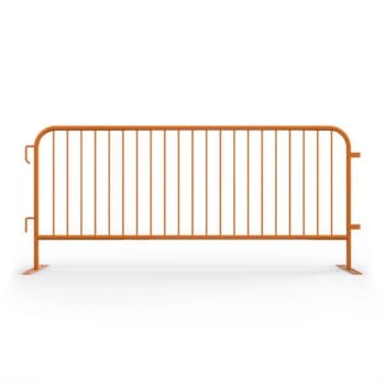 Image for Angry Bull Barricades Angrycade Safety Hi-Viz Orange Heavy Duty Metal Crowd Control Barricade - Steel from HD Supply