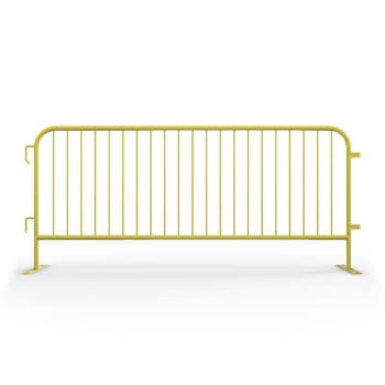 Image for Angry Bull Barricades Angrycade Safety Hi-Viz Yellow Heavy Duty Metal Crowd Control Barricade - Steel from HD Supply