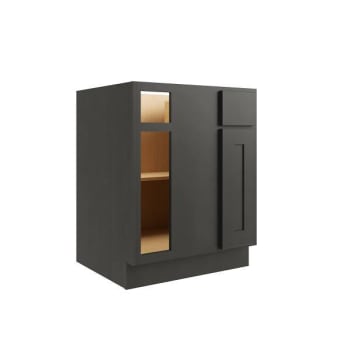 Image for Cnc Cabinetry Luxor 36" Blind Base Cabinet, Ada Height, Left Hinge, Smoky Grey from HD Supply