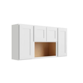 Image for CNC Cabinetry Luxor 4-Door Wall Cabinet, 60"W X 30"H X 12"D, Shaker White from HD Supply