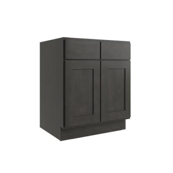 CNC Cabinetry Luxor 2-Door Base Cabinet, ADA Height, 30"W, Shaker Smoky Grey