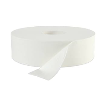 Jrt Bath Tissue, Jumbo, Septic Safe, 2-Ply, White, 3.5" X 2,000 Ft, 12" Dia, 6 Rolls/Carton