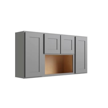 Image for Cnc Cabinetry Luxor 4-Door Wall Cabinet, 60"w X 30"h X 12"d, Shaker Misty Grey from HD Supply