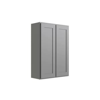 Cnc Cabinetry Luxor 2-Door Wall Cabinet, 27"w X 42"h X 12"d, Shaker Misty Grey
