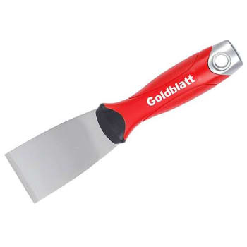 Goldblatt Stiff Paint Scraper, Red Soft Grip/Hammer, 2"