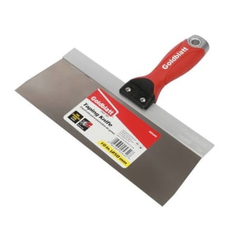 Goldblatt Stainless Steel Taping Knife, Red Soft Grip/Hammer, 10"
