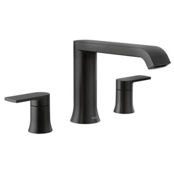Image for Moen Genta Two Handle Roman Tub In Black from HD Supply