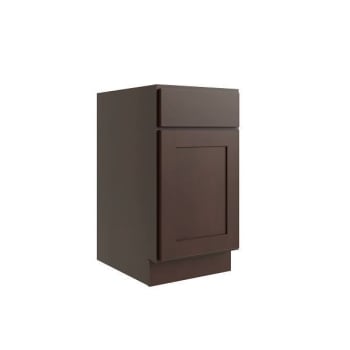 Image for Cnc Cabinetry Luxor 21" Base Cabinet, 1 Pull Out, Right Hinge, Shaker Espresso from HD Supply
