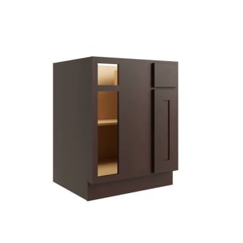 Image for Cnc Cabinetry Luxor 36" Blind Base Cabinet, Ada, Left Hinge, Shaker Espresso from HD Supply