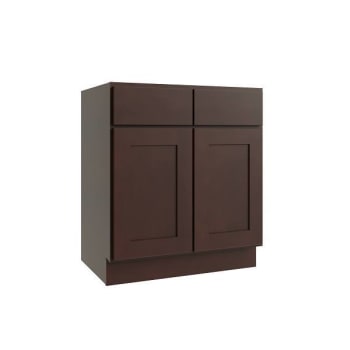 Image for CNC Cabinetry Luxor 2-Door Base Cabinet, 2 Pull Out, 42"W, Shaker Espresso from HD Supply