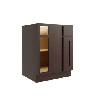 Image for Cnc Cabinetry Luxor 39" Blind Base Cabinet, Left Hinge, Shaker Espresso from HD Supply