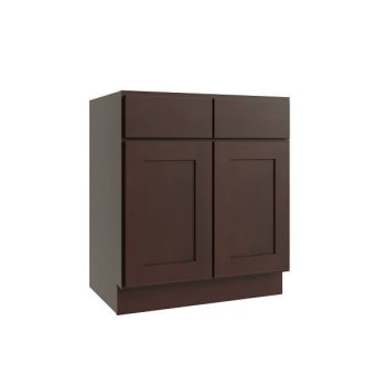 Cnc Cabinetry Luxor 2-Door Base Cabinet, 1 Pull Out, 36"w, Shaker Espresso