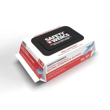 Image for Safety Wercs Blue Extra Large Pull And Protect Nitrile Gloves Case Of 20 from HD Supply