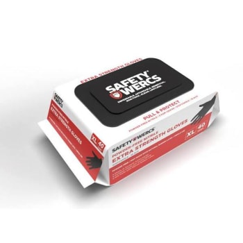 Image for Safety Wercs Black Large Pull And Protect Nitrile Gloves Case Of 20 from HD Supply