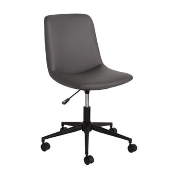 Realspace Praxley Faux Leather Low-Back Task Chair Dark Gray Bifma Compliant