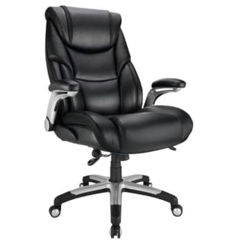 Image for Realspace Big Tall Bond Leather High-Back Computer Black/Silver Bifma Compliant from HD Supply