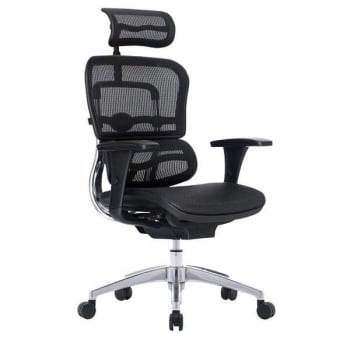 Image for Workpro 12000 Series Ergonomic Mesh High-Back Black/Chrome Bifma Compliant from HD Supply