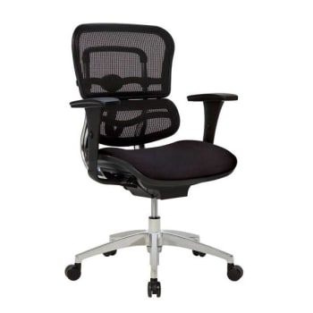 Image for Workpro 12000 Series Ergonomic Mesh/Fabric Mid-Back Black/Black Bifma Compliant from HD Supply