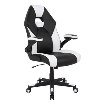 Image for Rs Gaming Rgx Faux Leather High-Back Gaming Chair Black/White Bifma Compliant from HD Supply