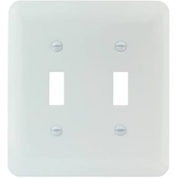 Image for Titan3 White Smooth 2-Gang Toggle Princess Metal Wall Plate from HD Supply