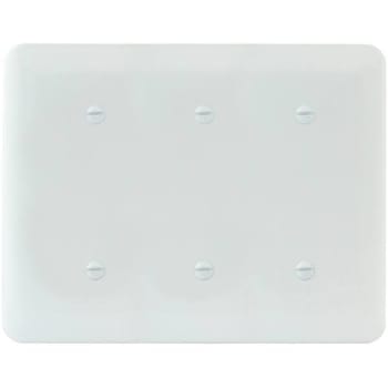 Image for Titan3 White Smooth 3-Gang Blank Princess Metal Wall Plate from HD Supply