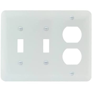 Titan3 White Smooth 3-Gang Toggle/toggle/duplex Princess Metal Wall Plate