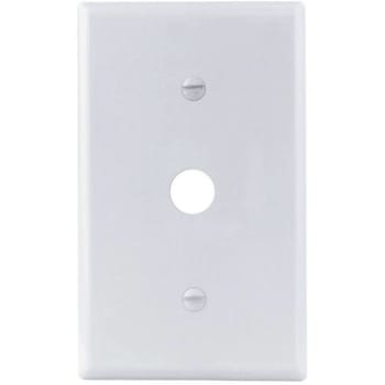 Image for Titan3 White Smooth 1-Gang Coaxial Standard Metal Wall Plate from HD Supply