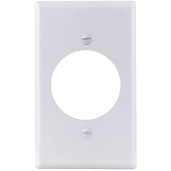 Titan3 White Smooth 1.406" 1-Gang Single Receptacle Standard Metal Wall Plate