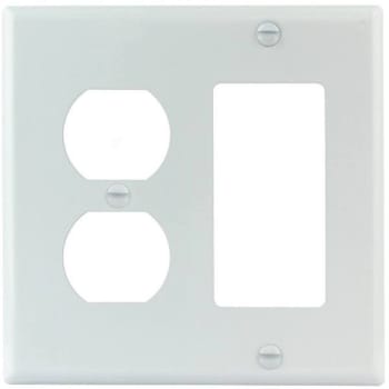 Image for Titan3 White Smooth 2-Gang Duplex/Rocker Standard Metal Wall Plate from HD Supply
