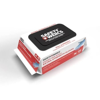 Image for Safety Wercs Blue Medium Pull And Protect Nitrile Gloves Case Of 20 from HD Supply